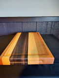Handmade Edge Grain Cutting Board – Walnut, Maple & Cherry
