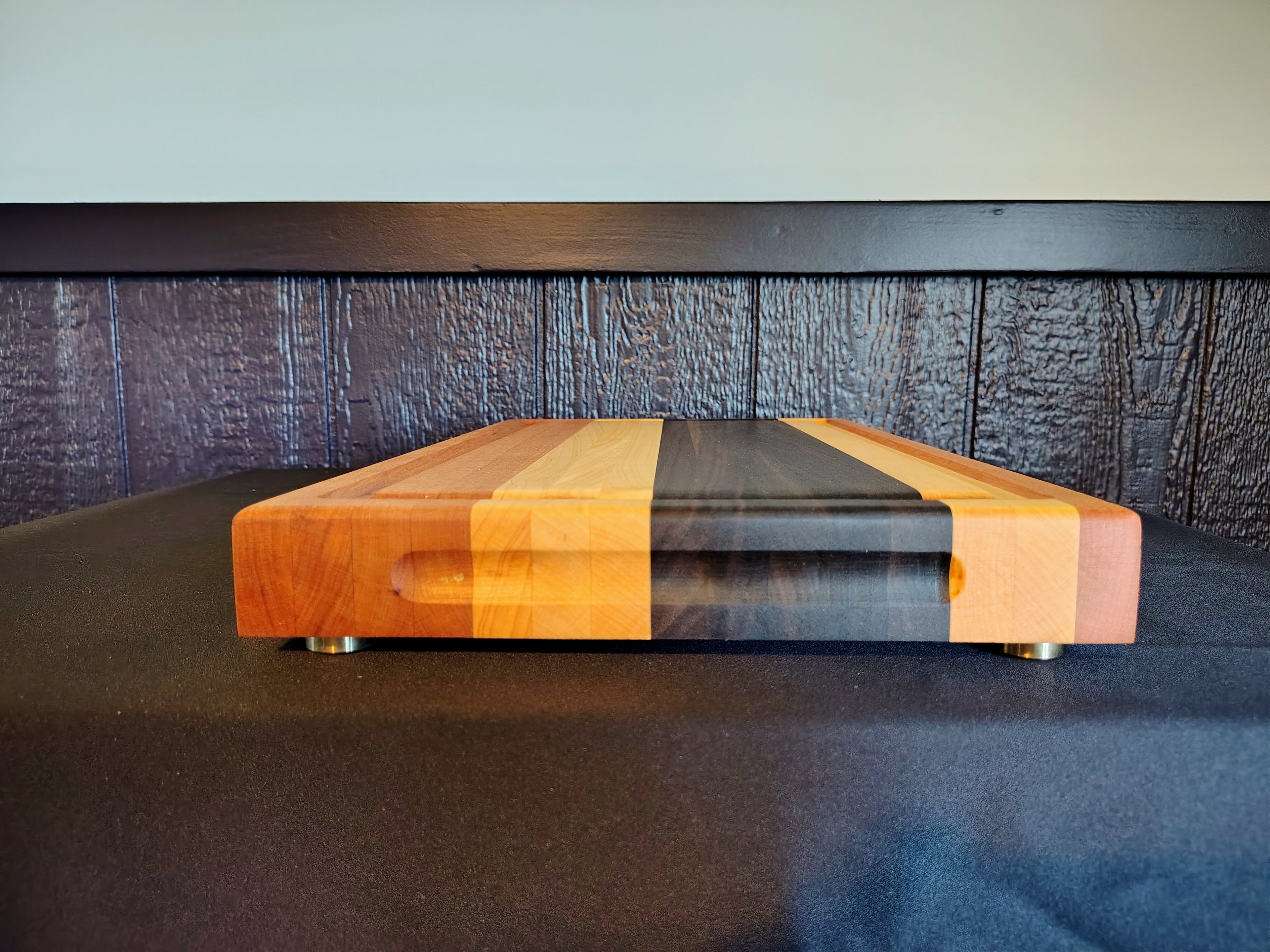 Handmade Edge Grain Cutting Board – Walnut, Maple & Cherry
