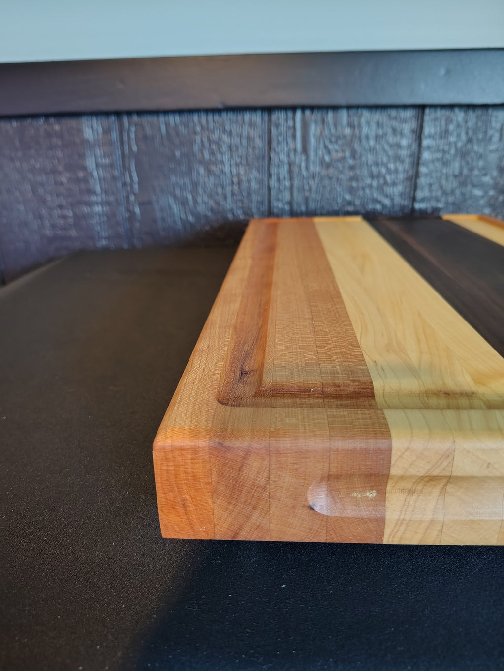 Handmade Edge Grain Cutting Board – Walnut, Maple & Cherry