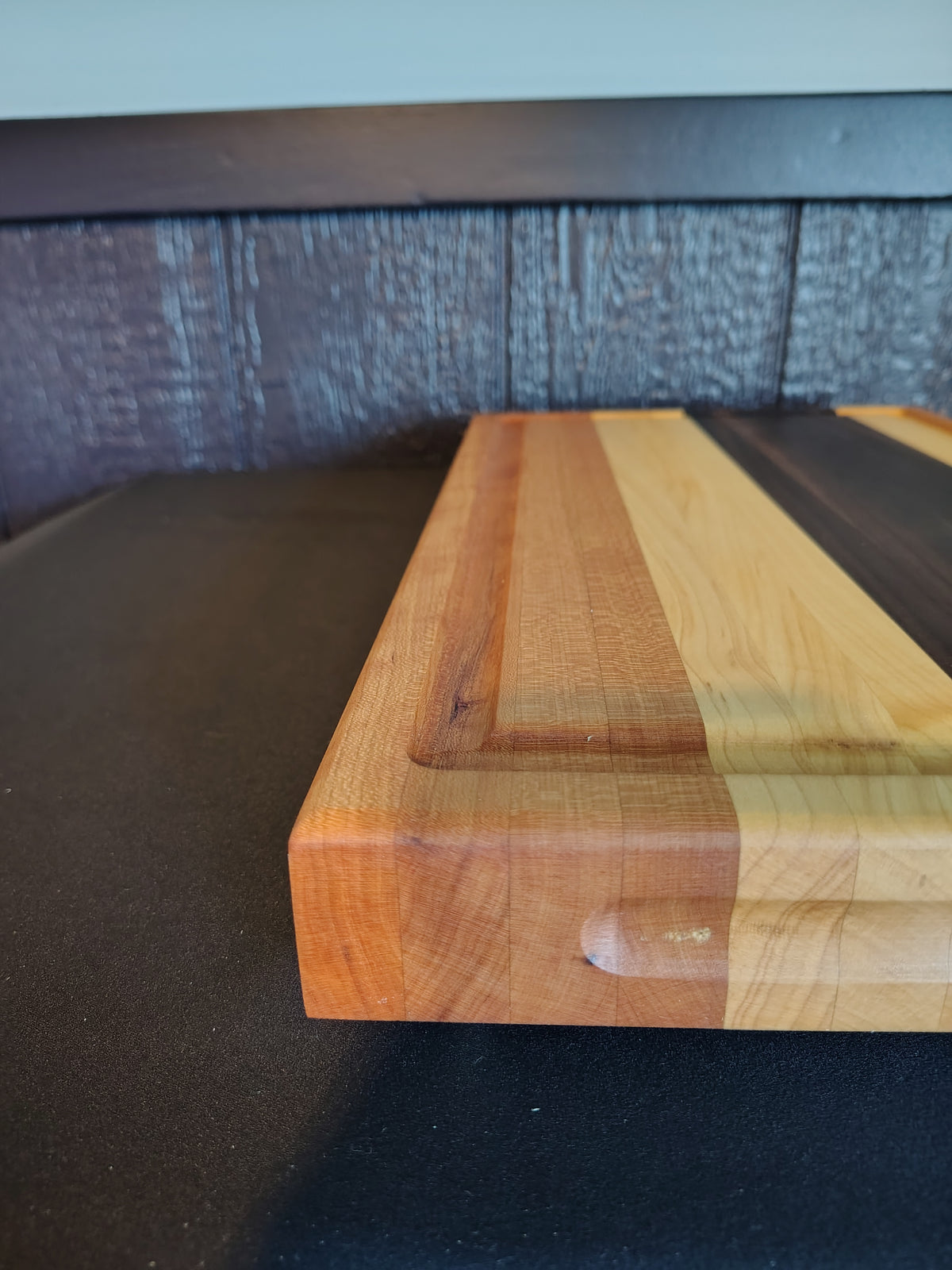 Handmade Edge Grain Cutting Board – Walnut, Maple & Cherry