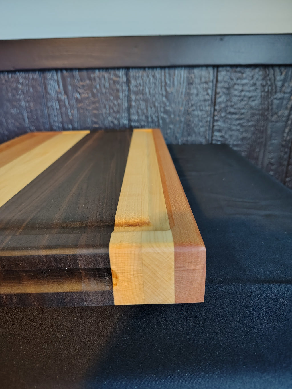 Handmade Edge Grain Cutting Board – Walnut, Maple & Cherry