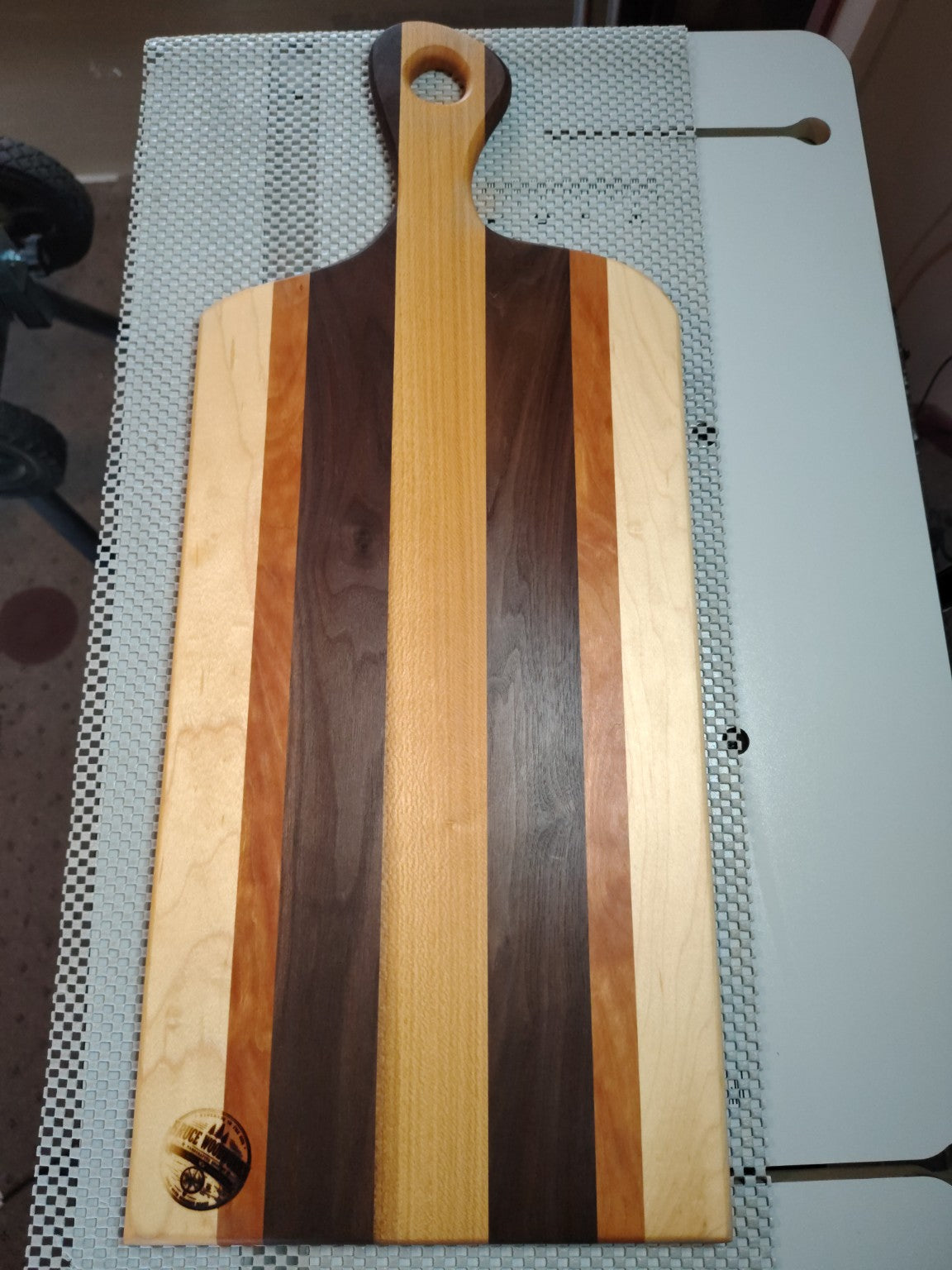 Handmade Quarter Sawn Sycamore Charcuterie Board – Walnut, Cherry & Maple